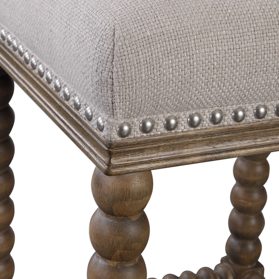 American Home Furniture Uttermost Pryce Wooden Counter Stool