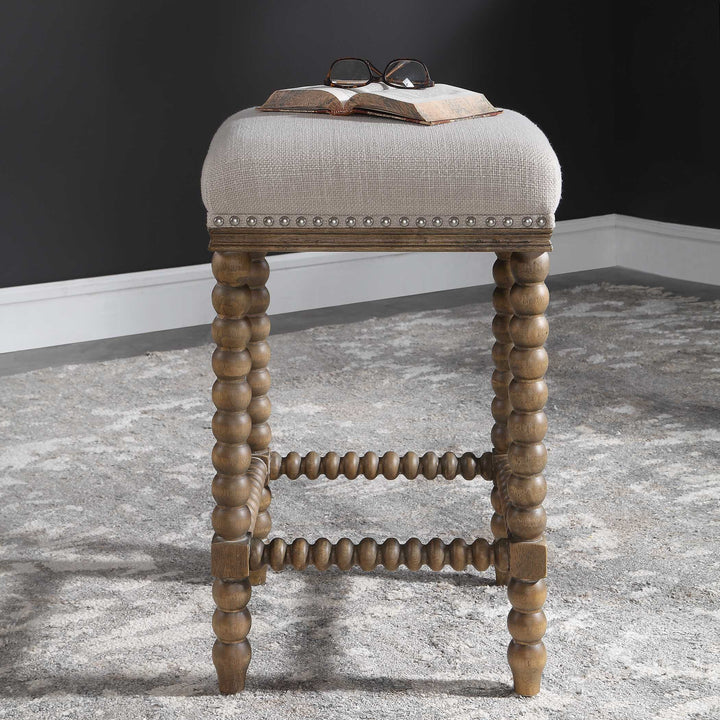 American Home Furniture Uttermost Pryce Wooden Counter Stool