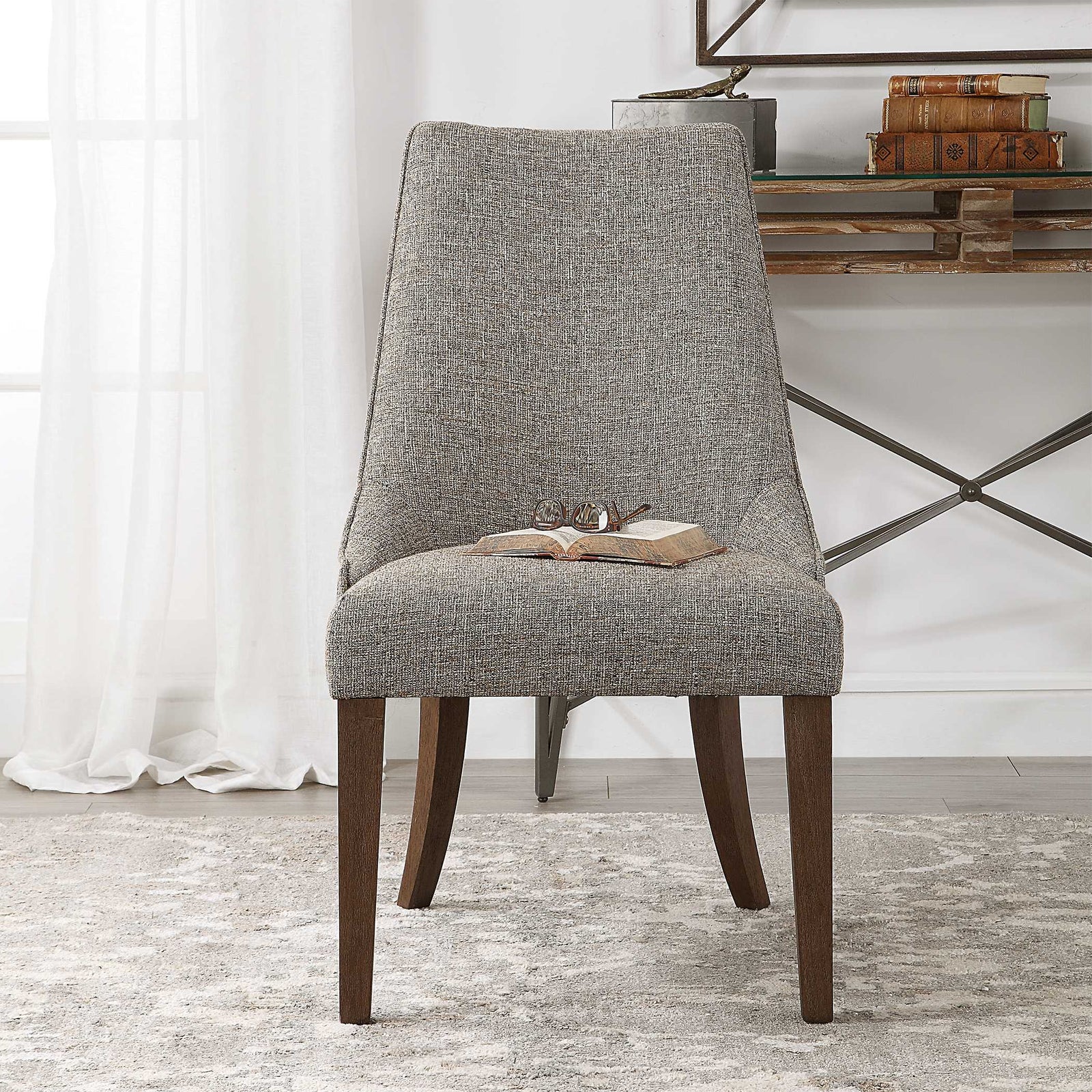American Home Furniture Uttermost Daxton Earth Tone Armless Chair Set of 2