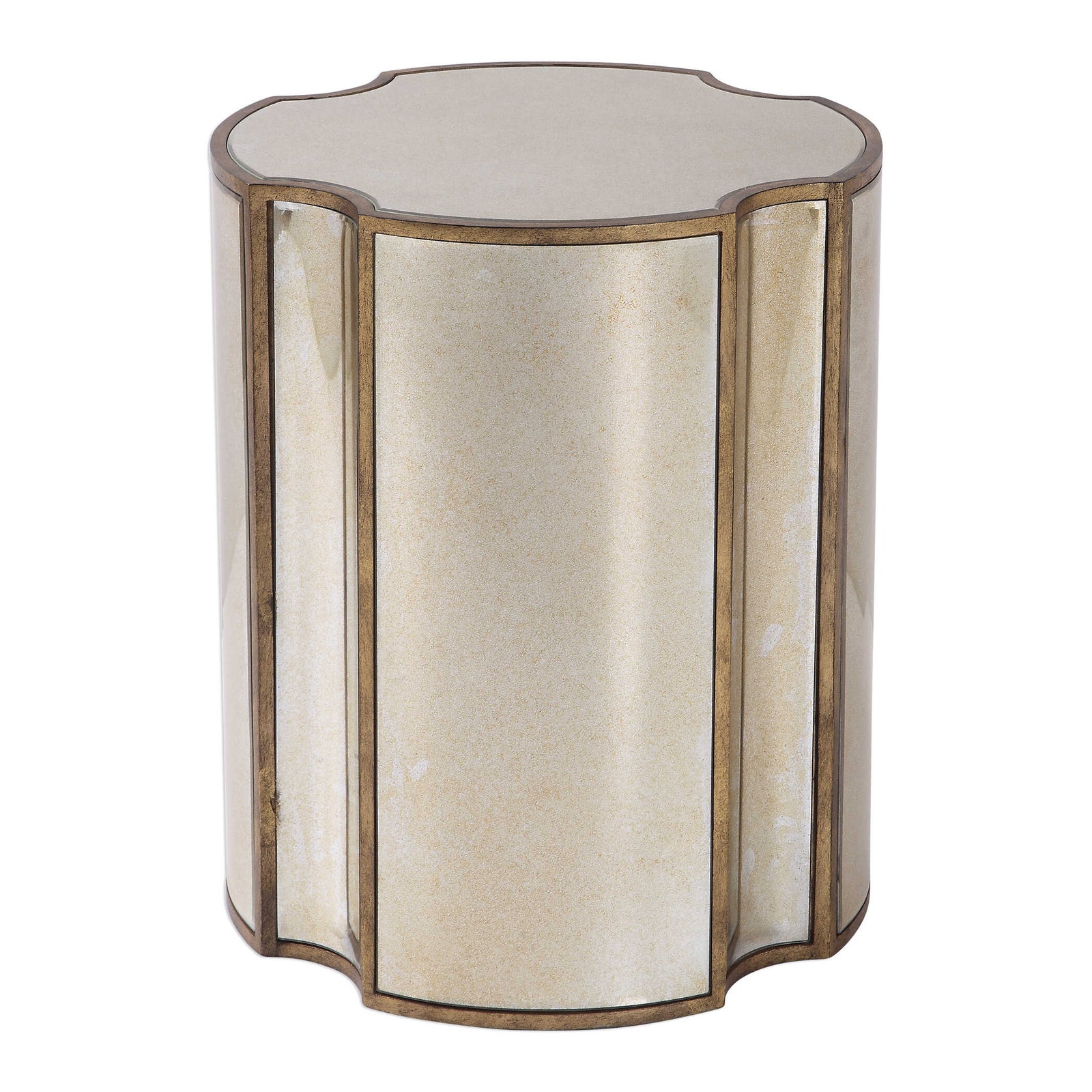 American Home Furniture Uttermost Harlow Mirrored Accent Table