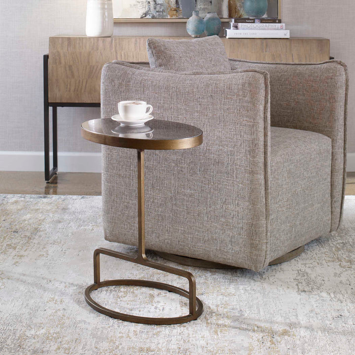 American Home Furniture Uttermost Jessenia Stone Accent Table