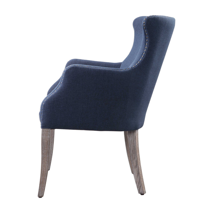 American Home Furniture Uttermost Yareena Blue Wing Chair