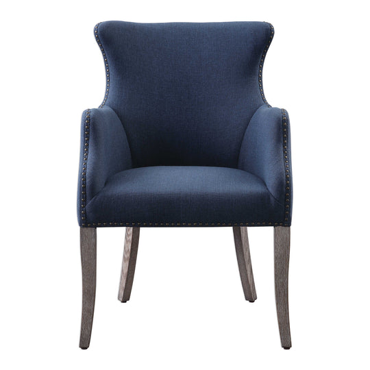 American Home Furniture Uttermost Yareena Blue Wing Chair