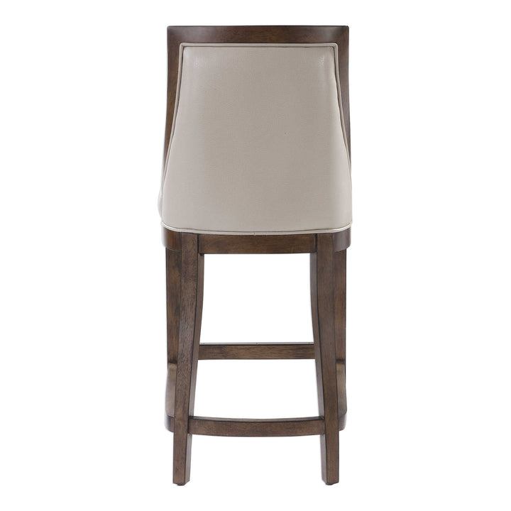 American Home Furniture Uttermost Purcell Leather Counter Stool
