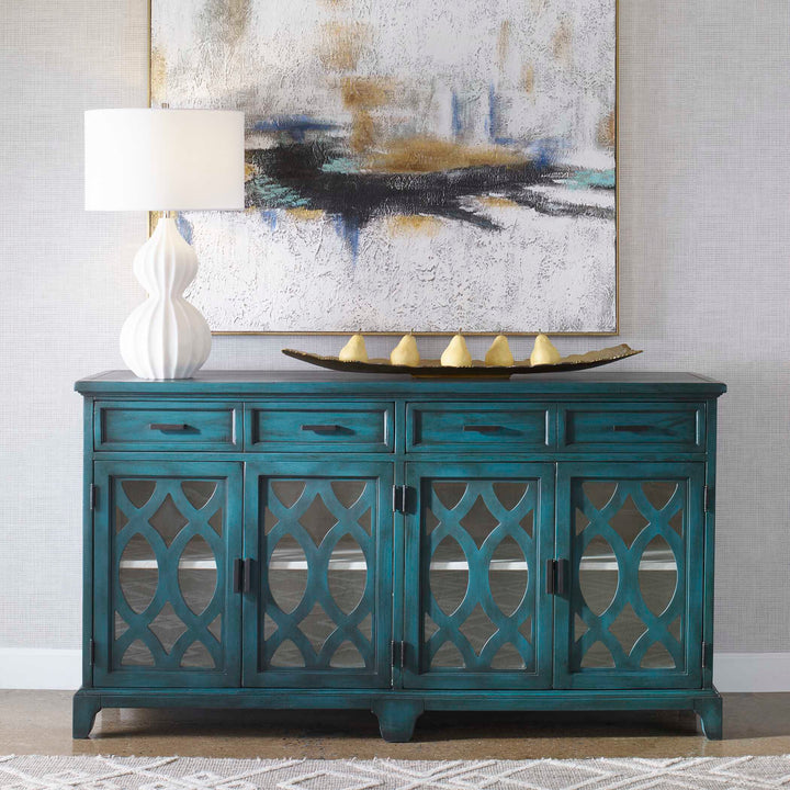 American Home Furniture Uttermost Oksana Wooden Credenza