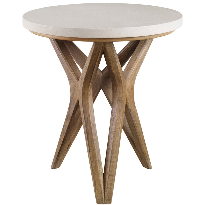 American Home Furniture Uttermost Marnie Limestone Side Table