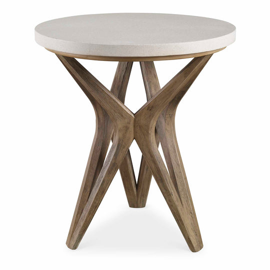 American Home Furniture Uttermost Marnie Limestone Side Table
