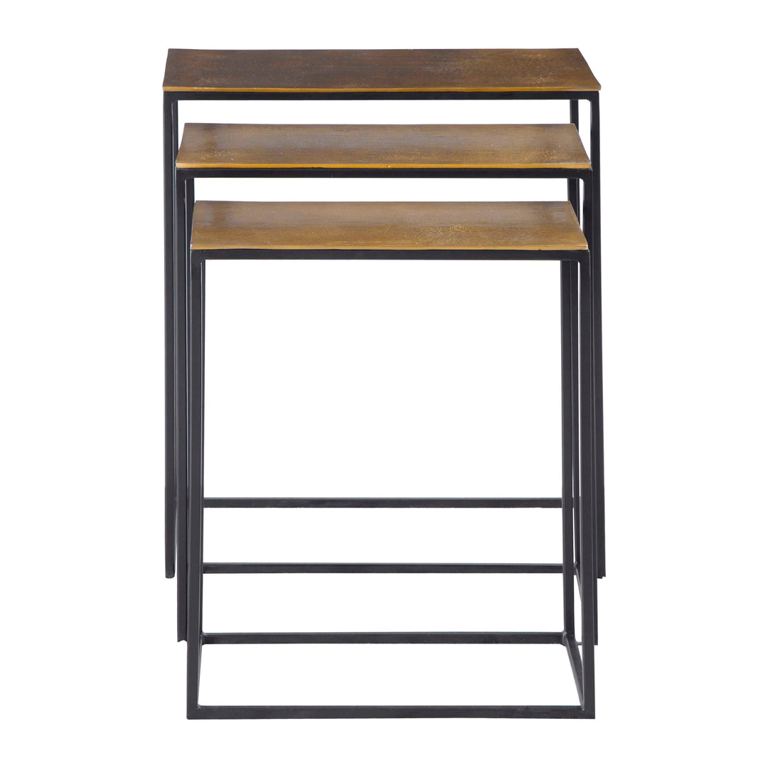 American Home Furniture Uttermost Coreene Gold Nesting Tables Set/3