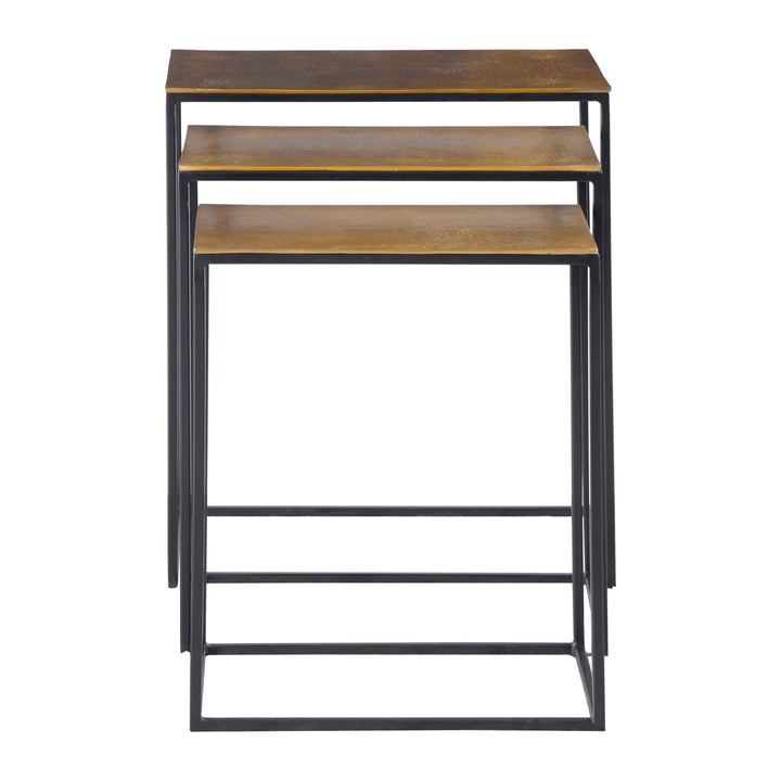 American Home Furniture Uttermost Coreene Gold Nesting Tables Set/3