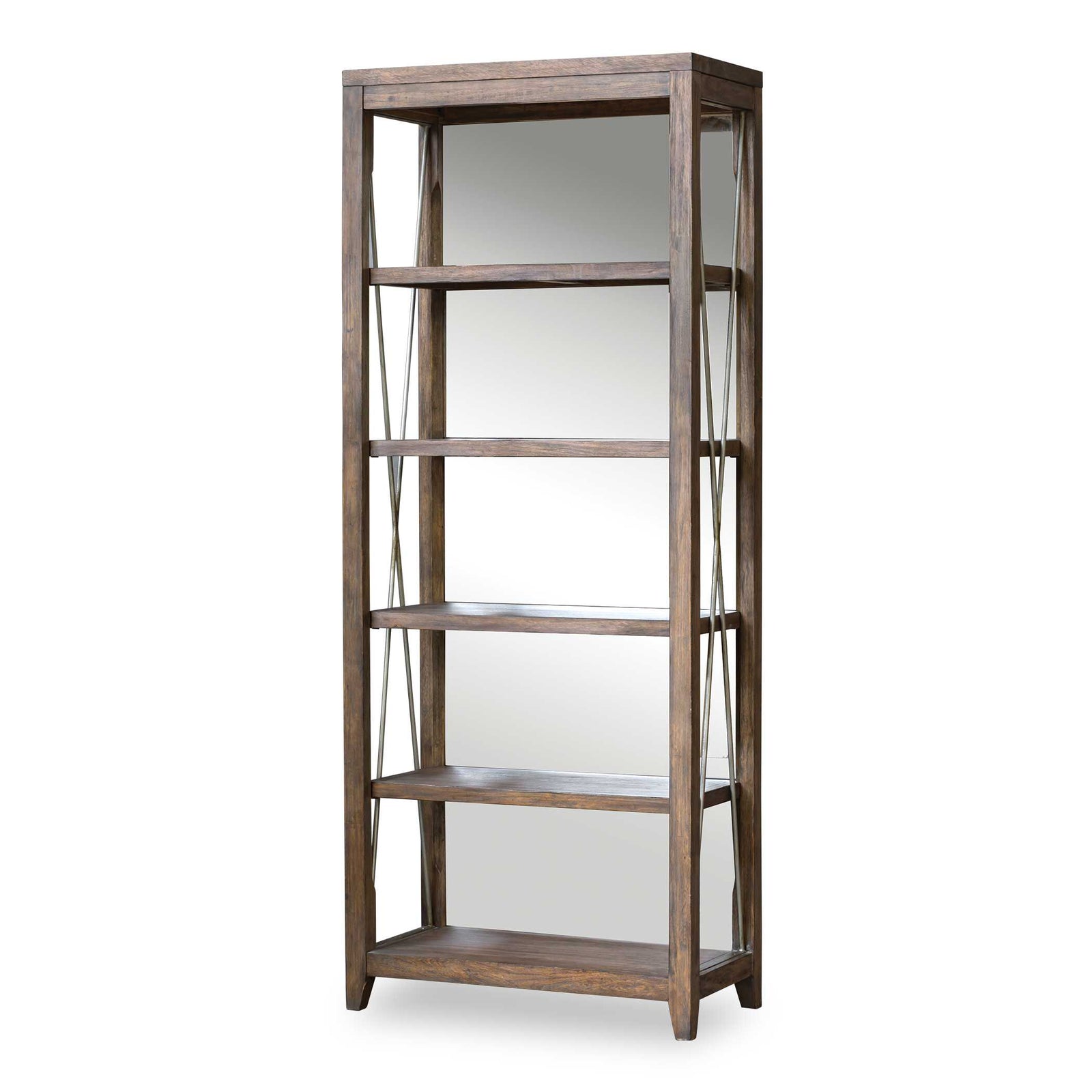 American Home Furniture Uttermost Delancey Weathered Oak Etagere