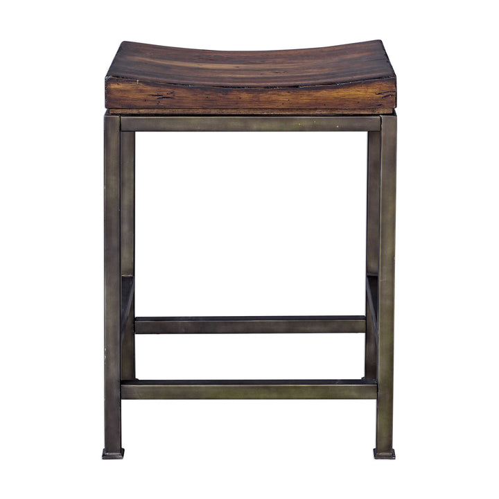 American Home Furniture Uttermost Beck Wood Counter Stool