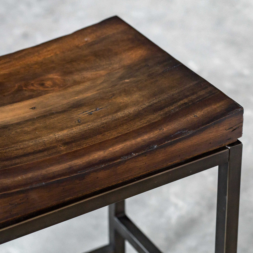 American Home Furniture Uttermost Beck Wood Counter Stool