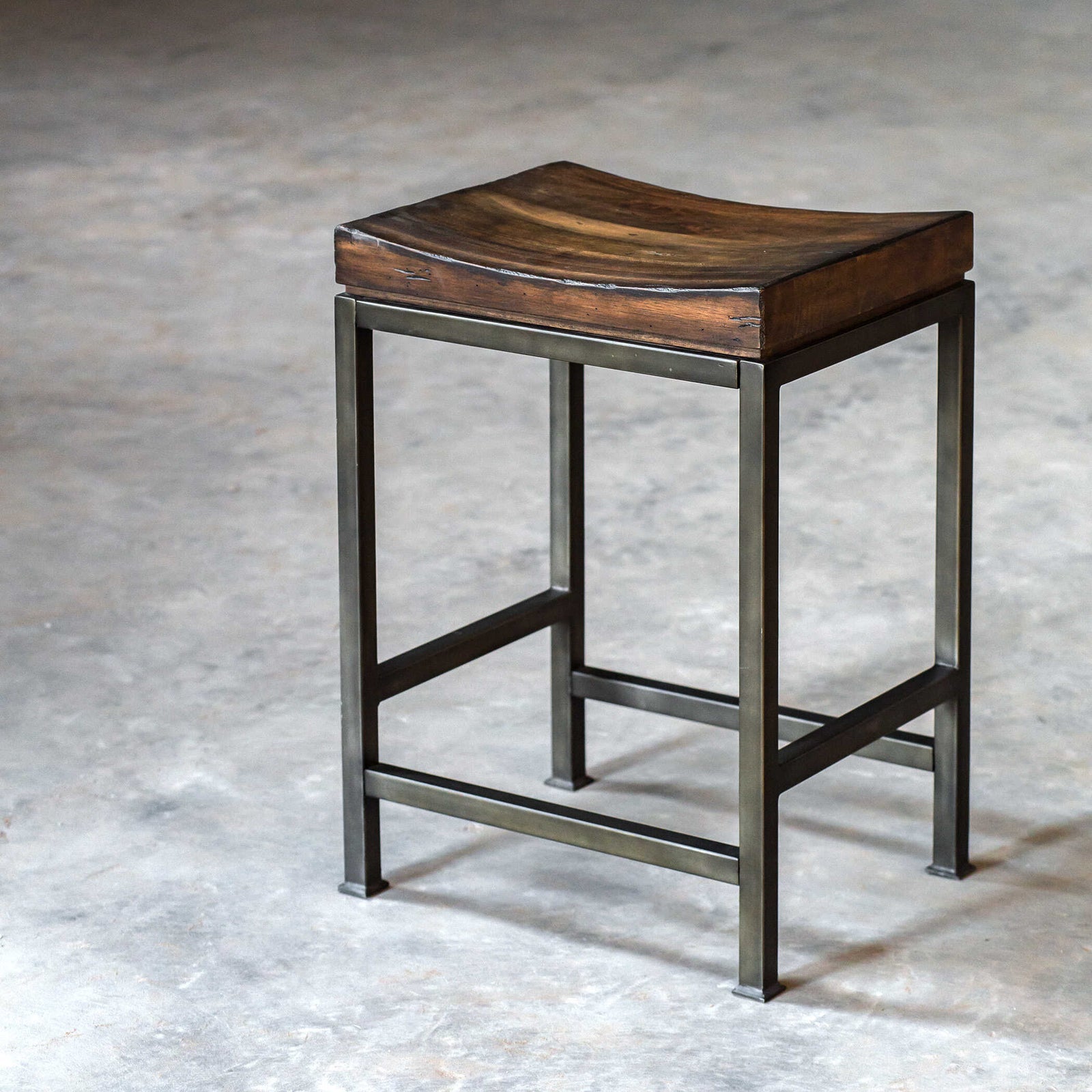 American Home Furniture Uttermost Beck Wood Counter Stool