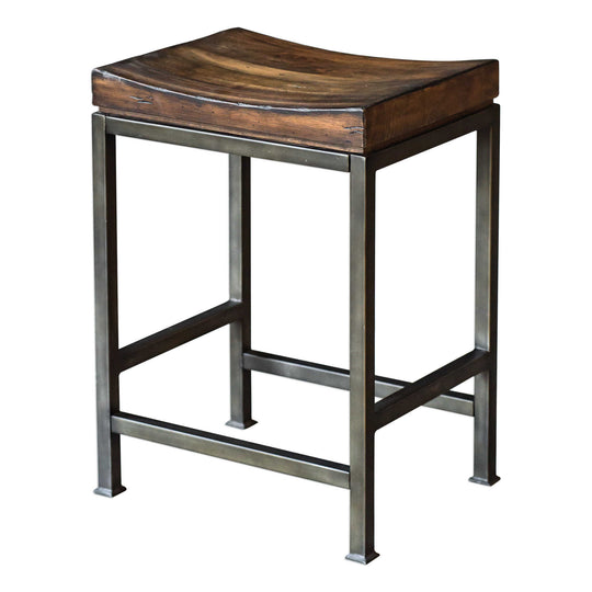 American Home Furniture Uttermost Beck Wood Counter Stool