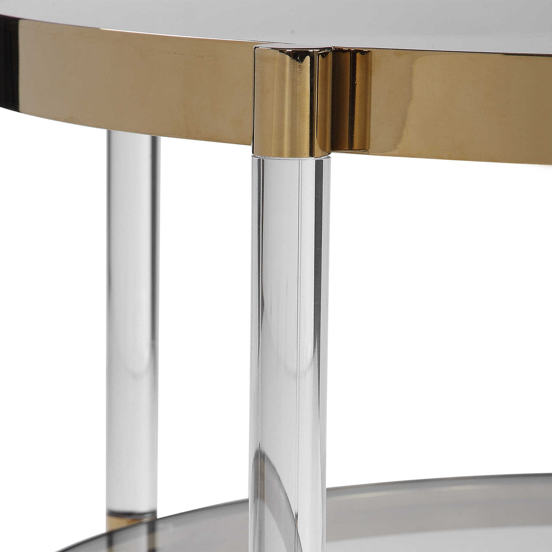 American Home Furniture Uttermost Kellen Glass Coffee Table