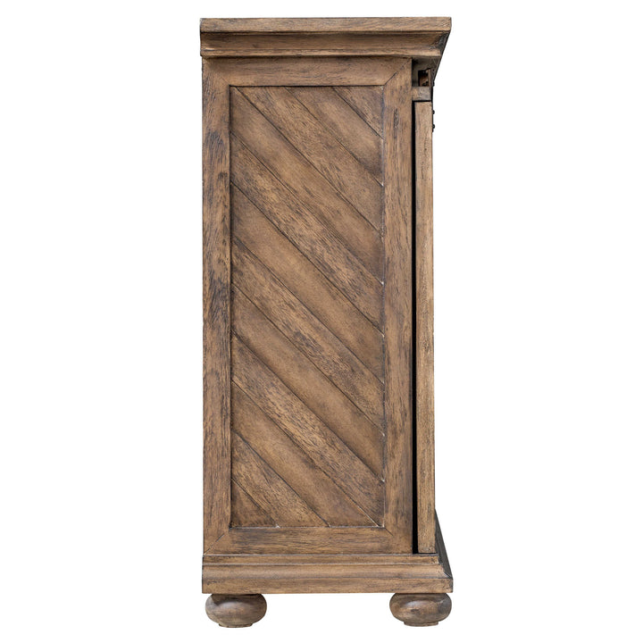 American Home Furniture Uttermost Primalia Barn Door Media Console