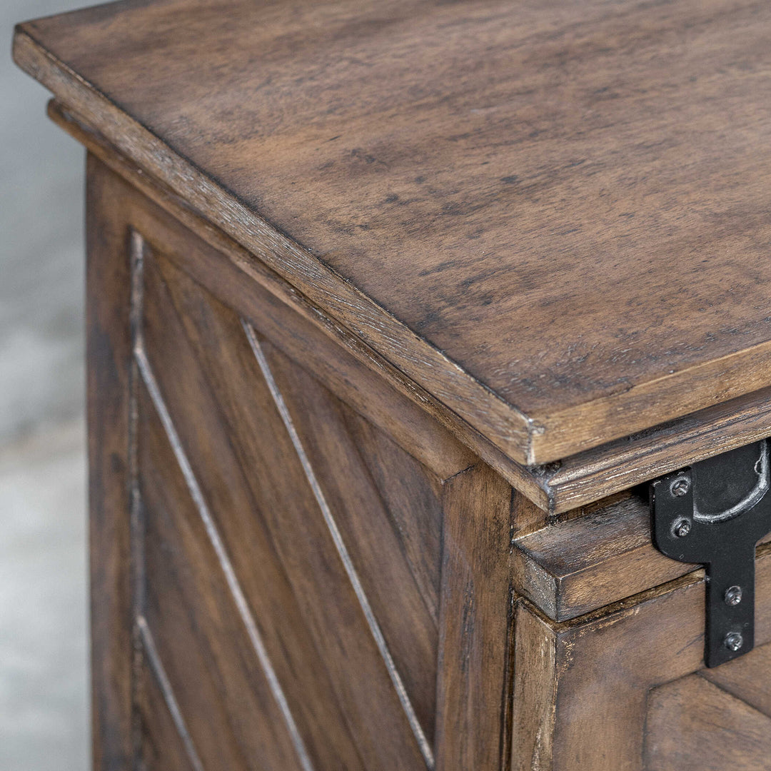 American Home Furniture Uttermost Primalia Barn Door Media Console