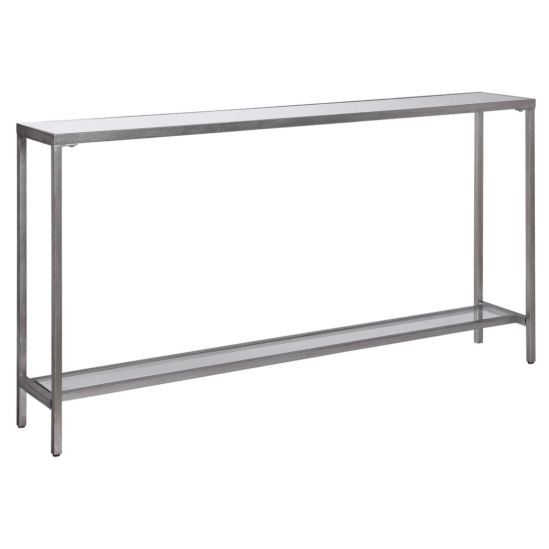 American Home Furniture Uttermost Hayley Silver Console Table
