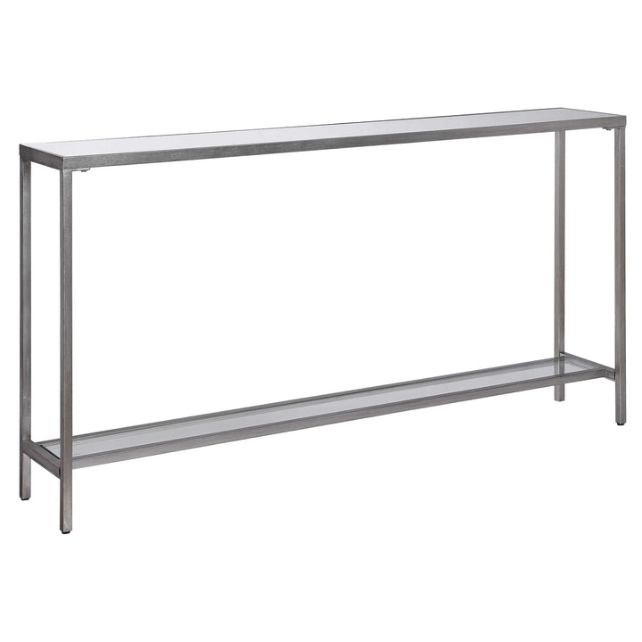 American Home Furniture Uttermost Hayley Silver Console Table