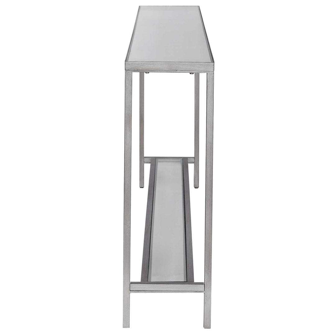 American Home Furniture Uttermost Hayley Silver Console Table