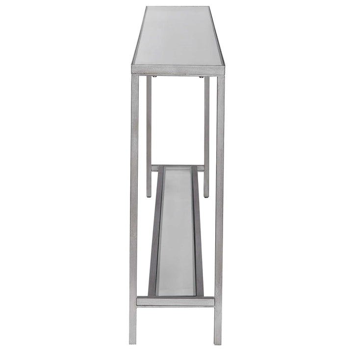 American Home Furniture Uttermost Hayley Silver Console Table