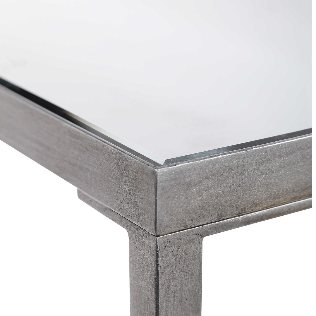 American Home Furniture Uttermost Hayley Silver Console Table
