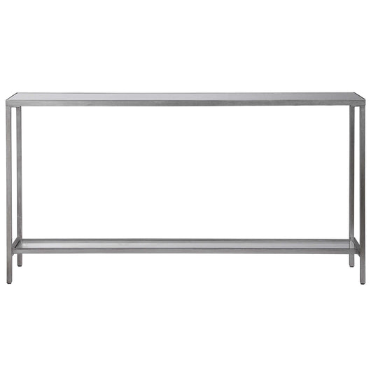 American Home Furniture Uttermost Hayley Silver Console Table