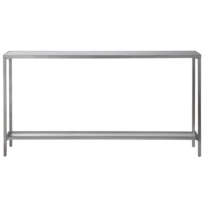 American Home Furniture Uttermost Hayley Silver Console Table