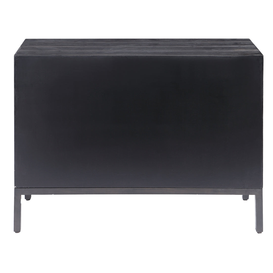 American Home Furniture Uttermost Aiken Dark Walnut 2 Door Cabinet
