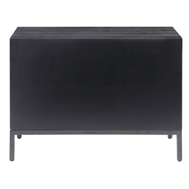 American Home Furniture Uttermost Aiken Dark Walnut 2 Door Cabinet