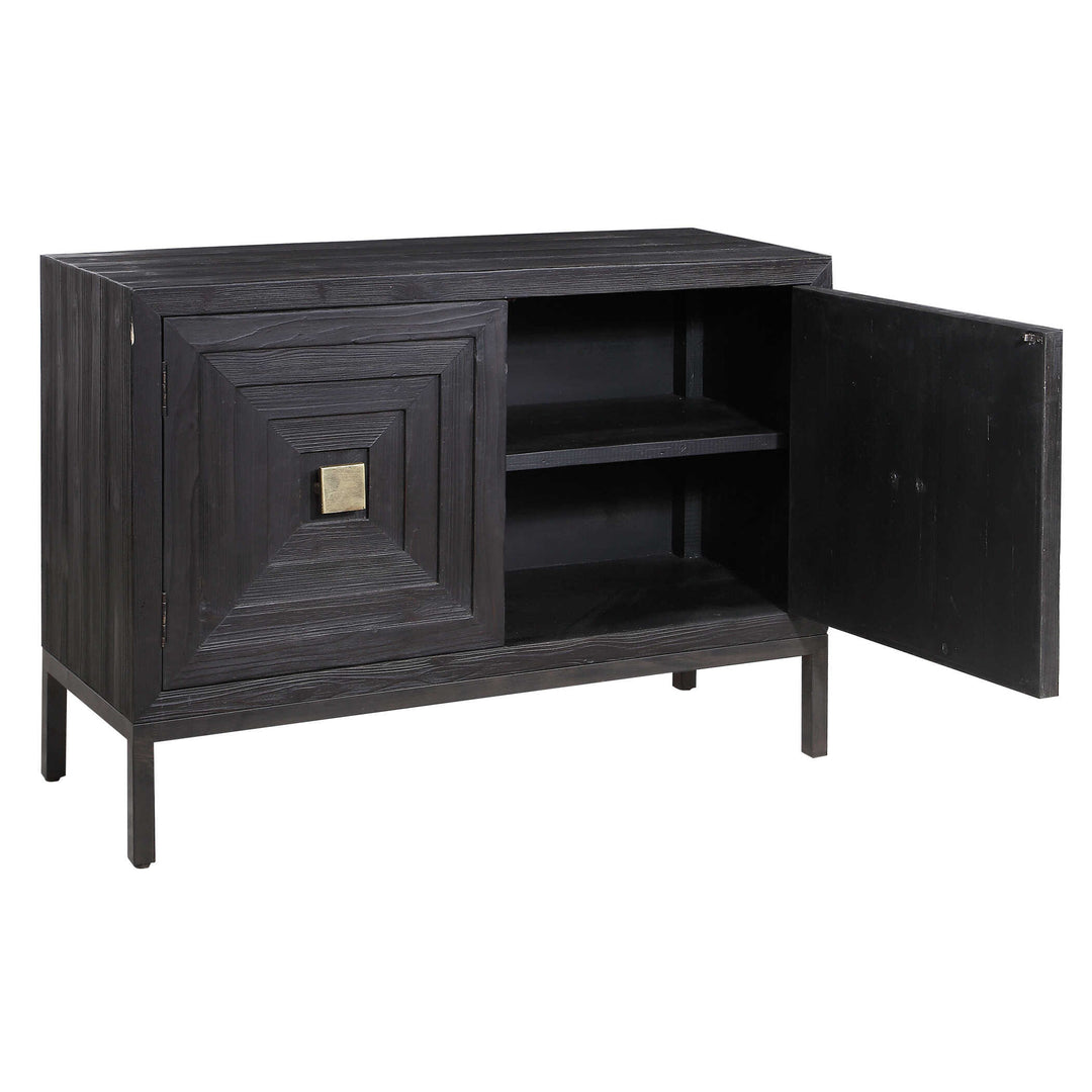 American Home Furniture Uttermost Aiken Dark Walnut 2 Door Cabinet