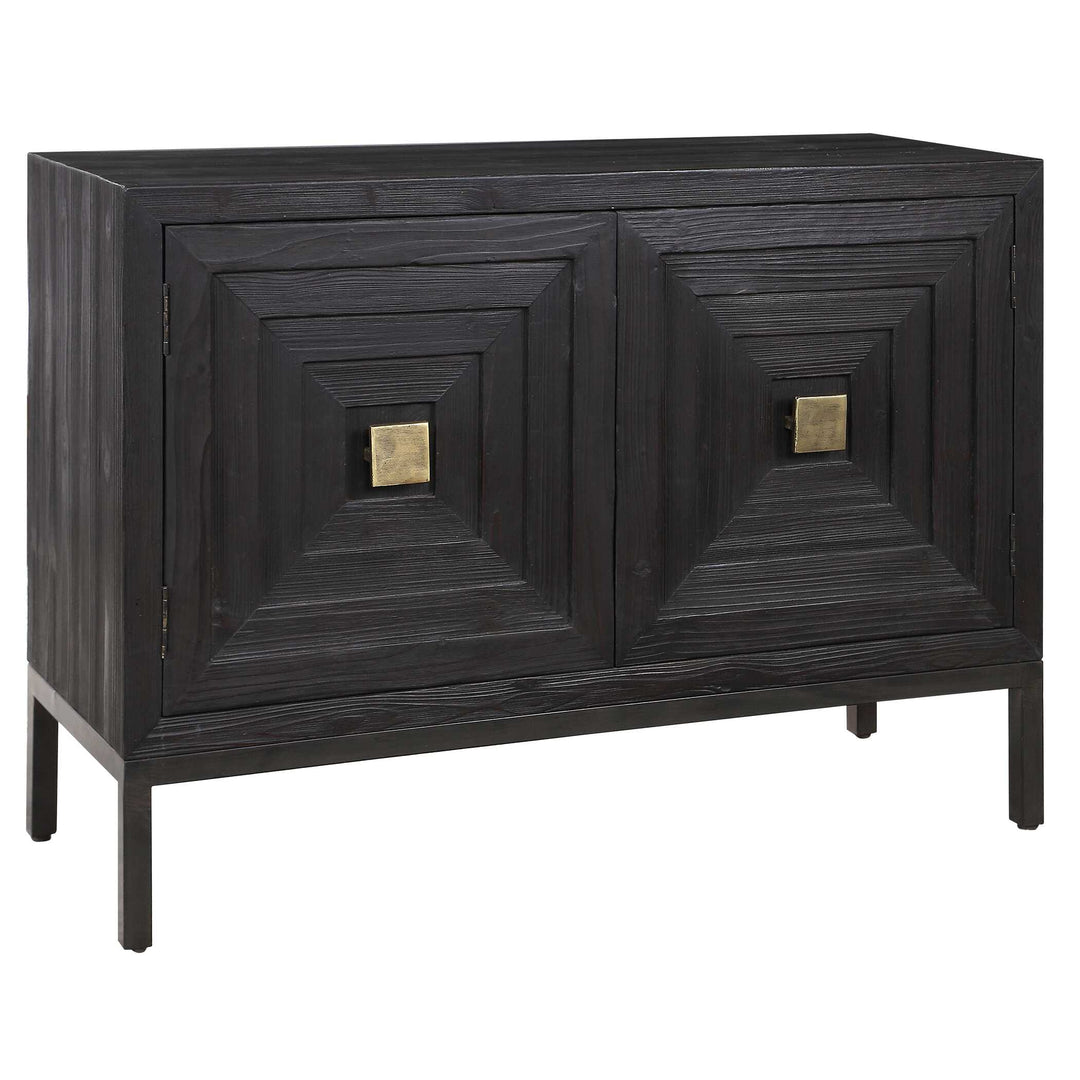 American Home Furniture Uttermost Aiken Dark Walnut 2 Door Cabinet