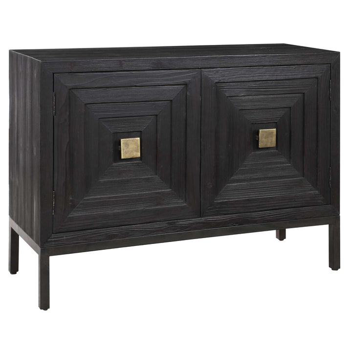 American Home Furniture Uttermost Aiken Dark Walnut 2 Door Cabinet