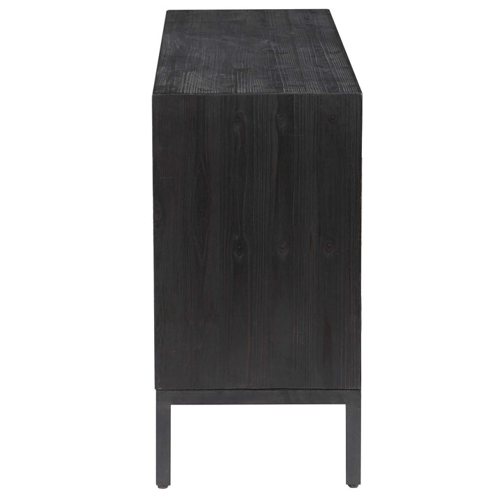 American Home Furniture Uttermost Aiken Dark Walnut 2 Door Cabinet
