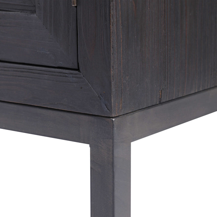 American Home Furniture Uttermost Aiken Dark Walnut 2 Door Cabinet