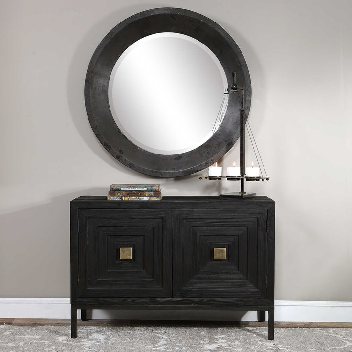 American Home Furniture Uttermost Aiken Dark Walnut 2 Door Cabinet