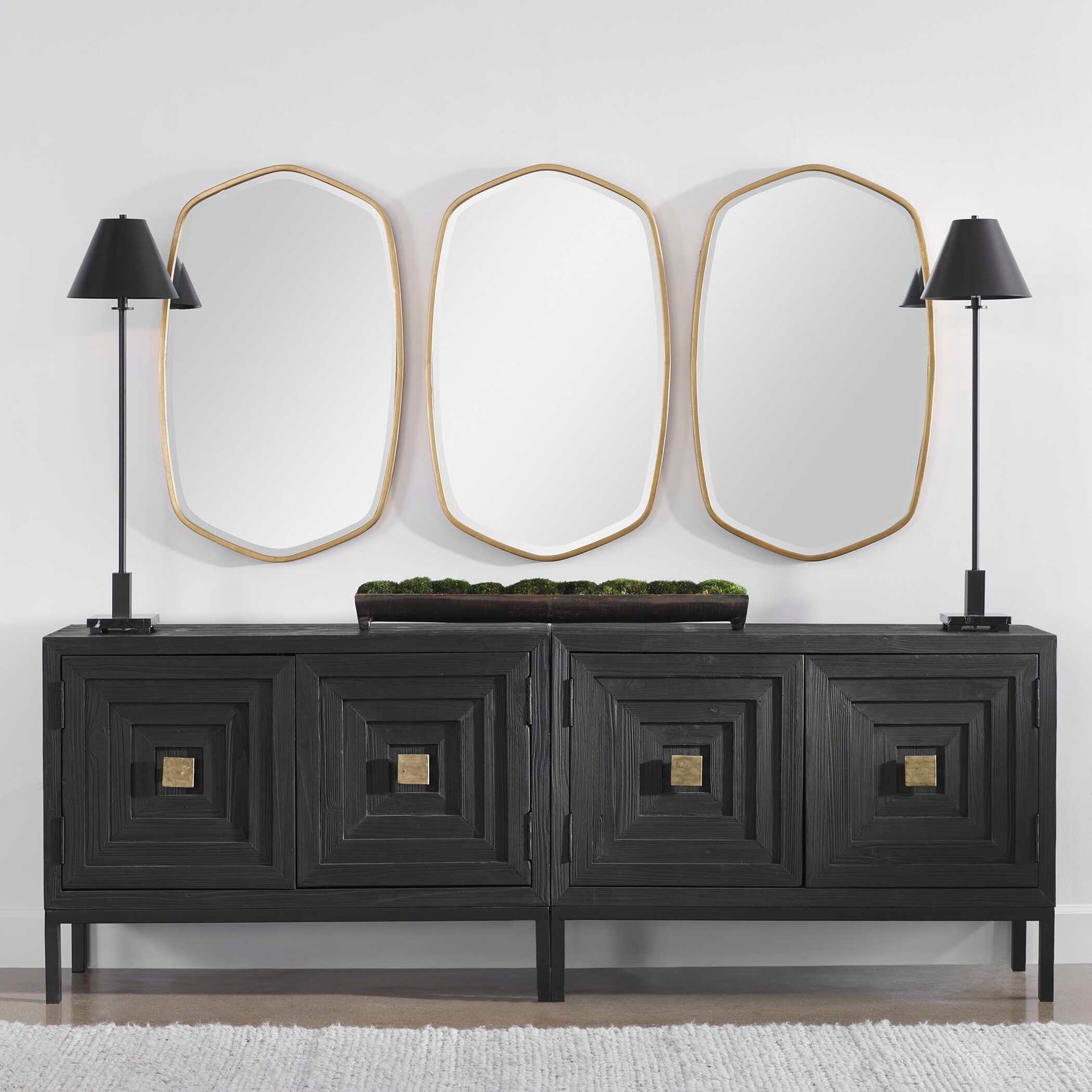 American Home Furniture Uttermost Aiken Dark Walnut 2 Door Cabinet