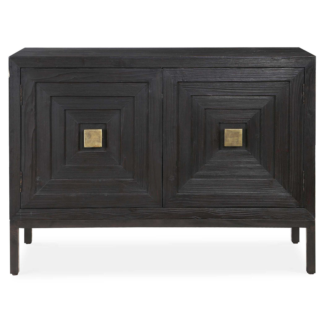 American Home Furniture Uttermost Aiken Dark Walnut 2 Door Cabinet
