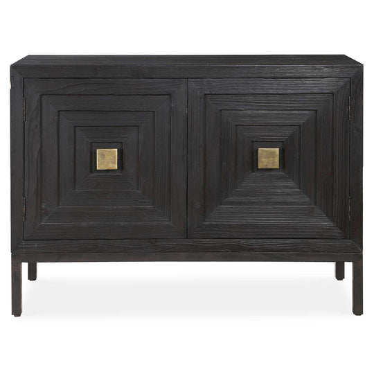 American Home Furniture Uttermost Aiken Dark Walnut 2 Door Cabinet