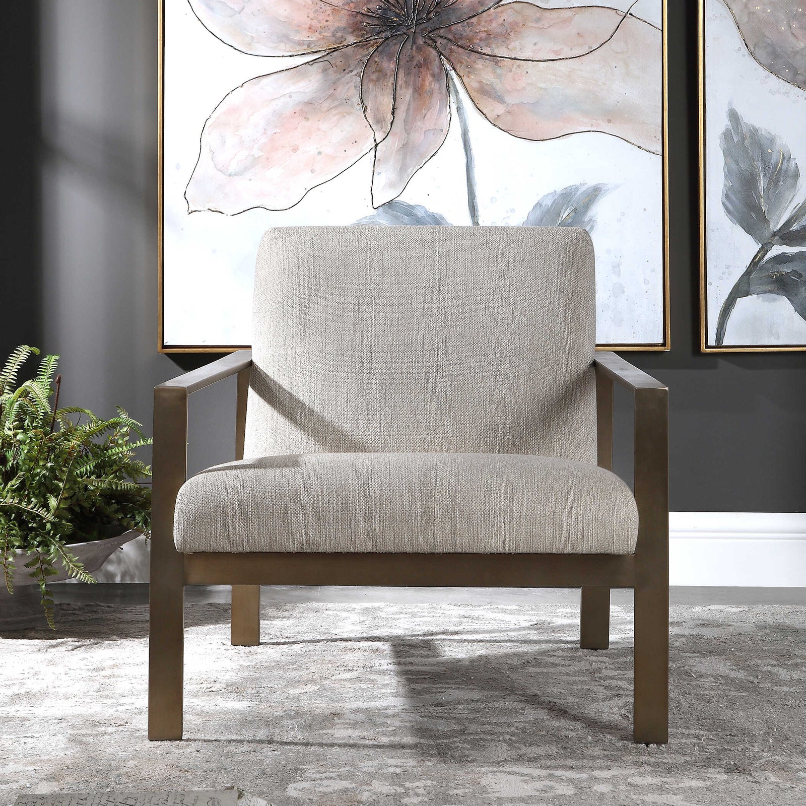 American Home Furniture Uttermost Wills Contemporary Accent Chair