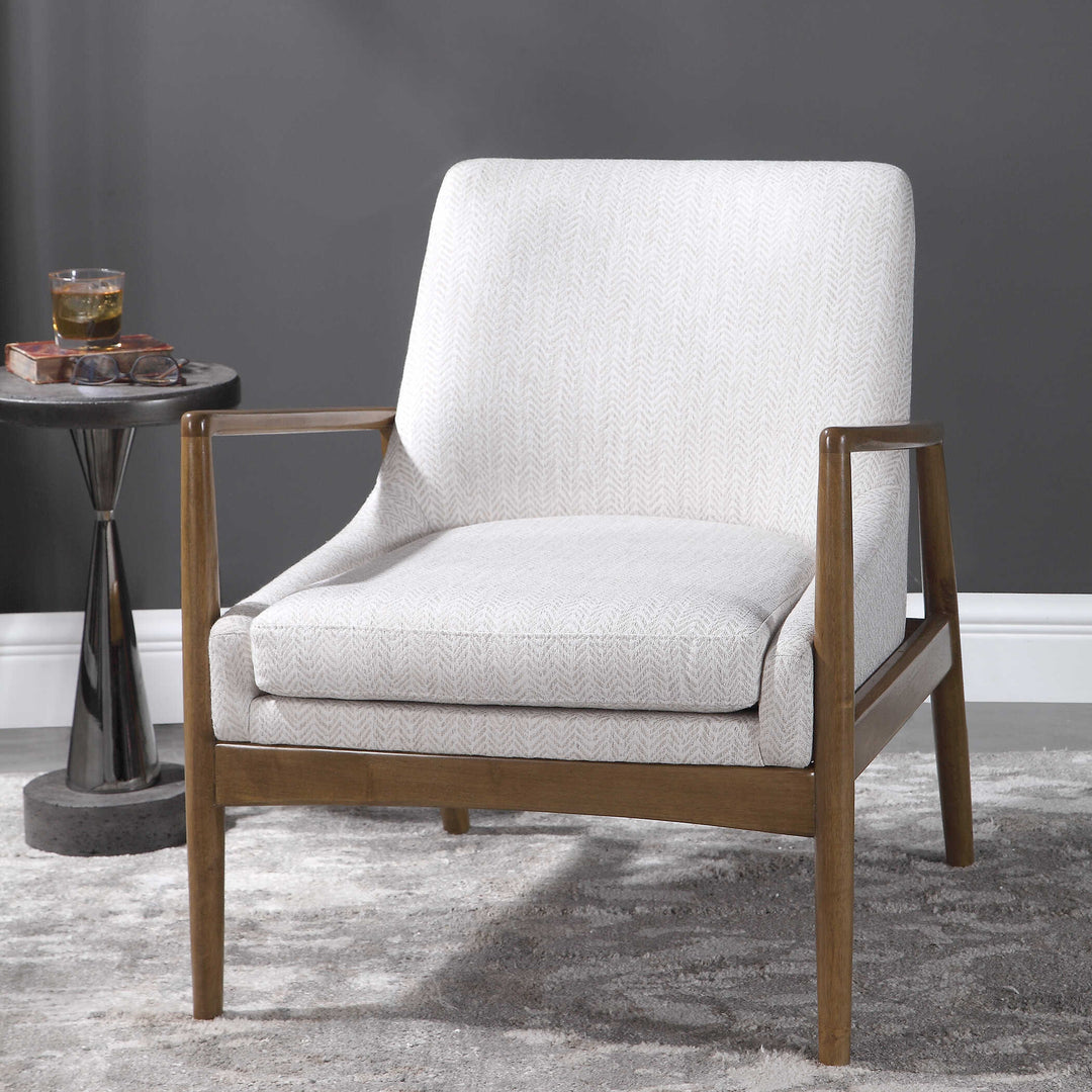 American Home Furniture Uttermost Bev White Accent Chair