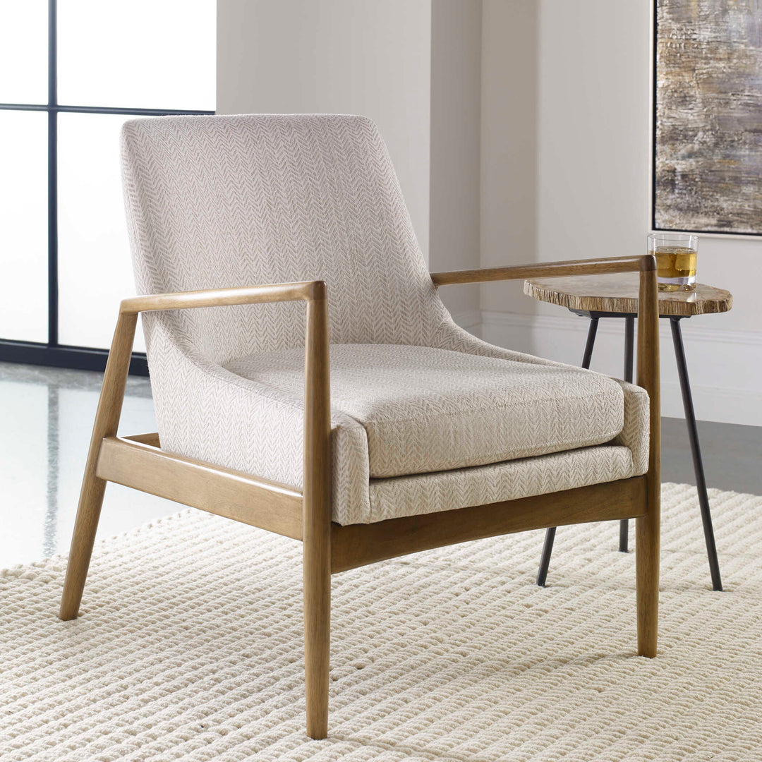 American Home Furniture Uttermost Bev White Accent Chair