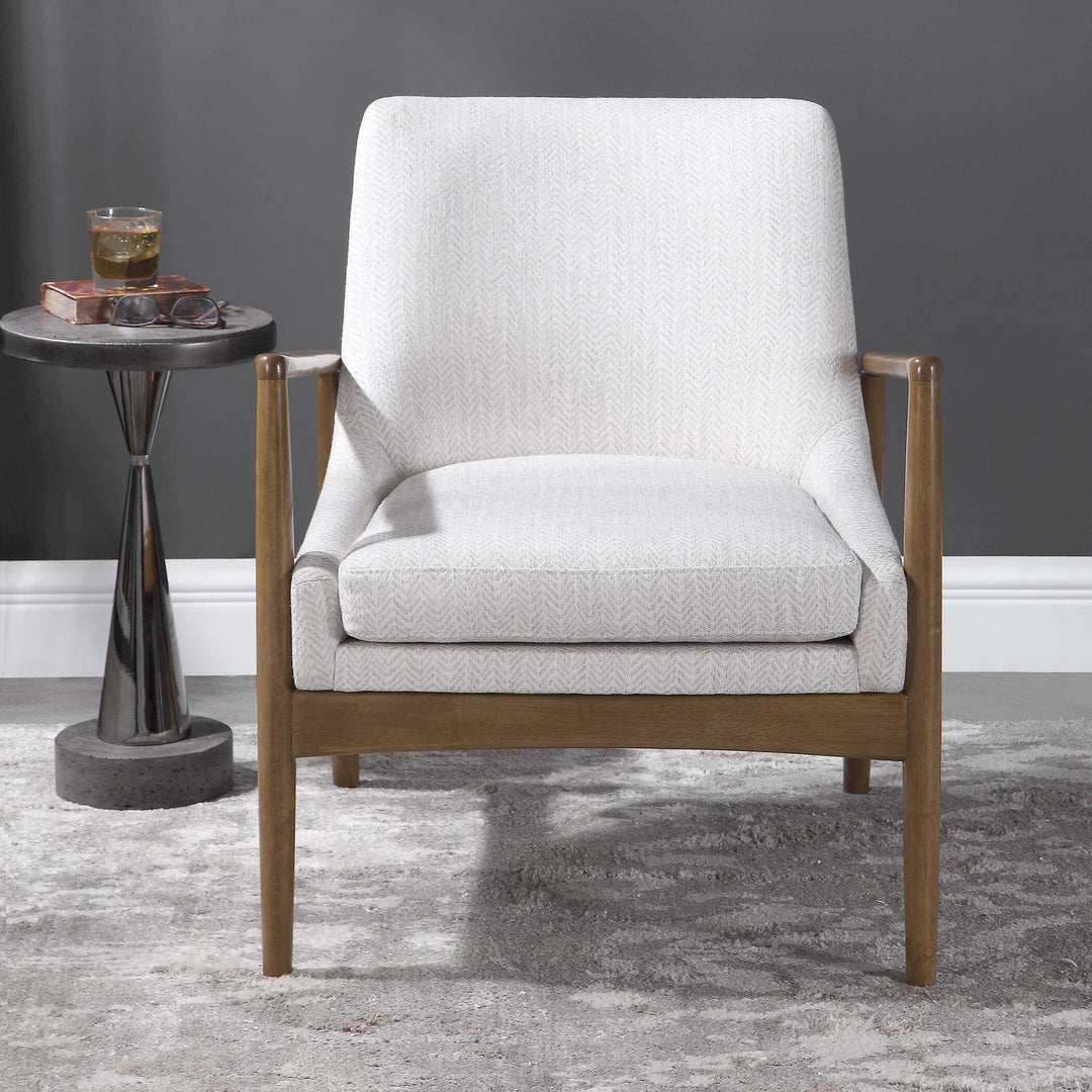 American Home Furniture Uttermost Bev White Accent Chair