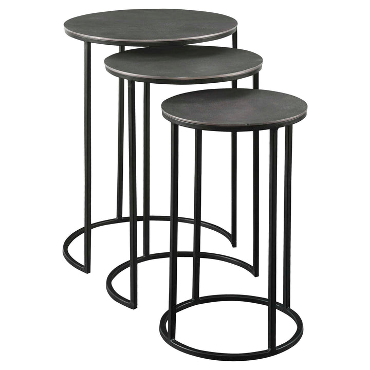 American Home Furniture Uttermost Erik Metal Nesting Tables, S/3