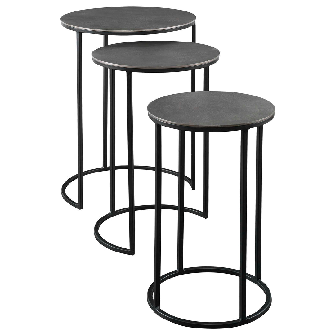 American Home Furniture Uttermost Erik Metal Nesting Tables, S/3