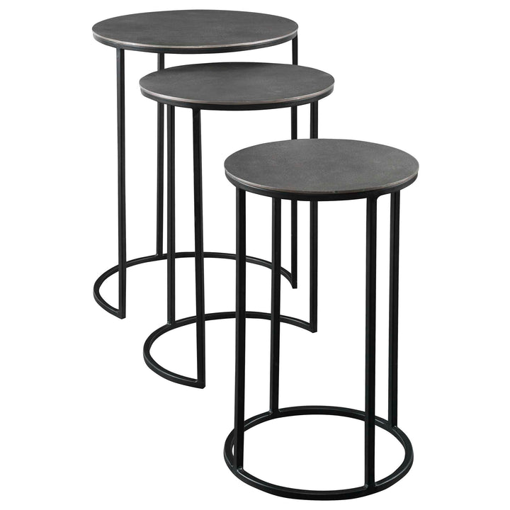 American Home Furniture Uttermost Erik Metal Nesting Tables, S/3