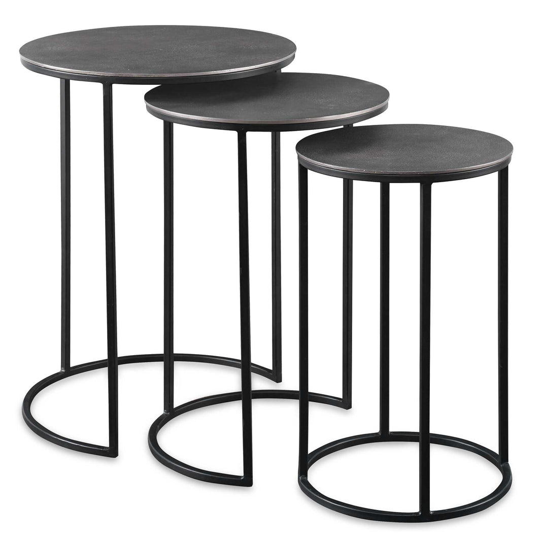 American Home Furniture Uttermost Erik Metal Nesting Tables, S/3