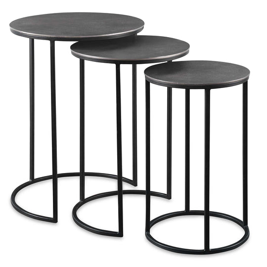 American Home Furniture Uttermost Erik Metal Nesting Tables, S/3