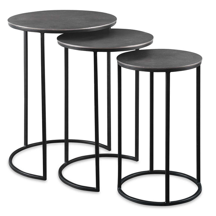 American Home Furniture Uttermost Erik Metal Nesting Tables, S/3