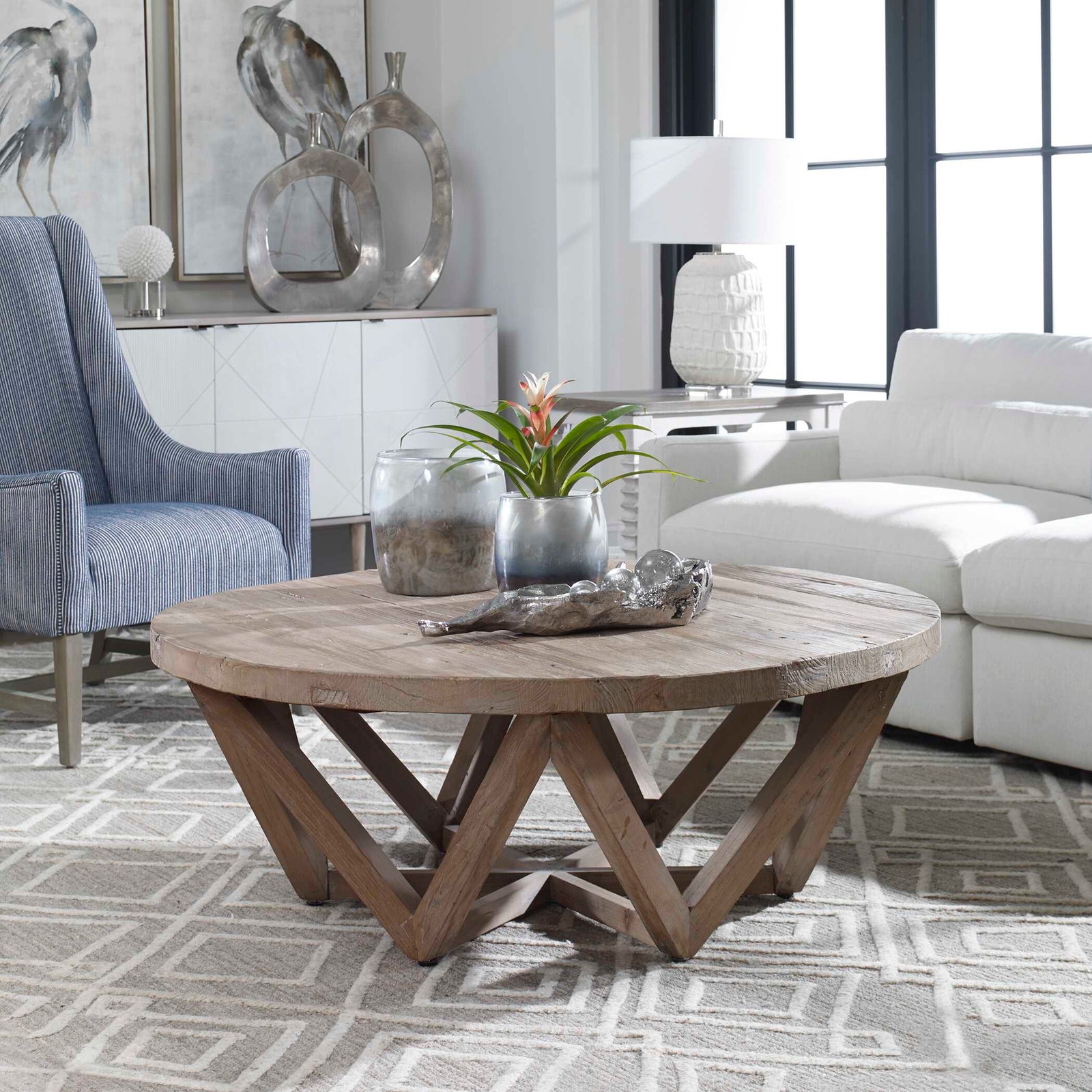 American Home Furniture Uttermost Kendry Reclaimed Wood Coffee Table